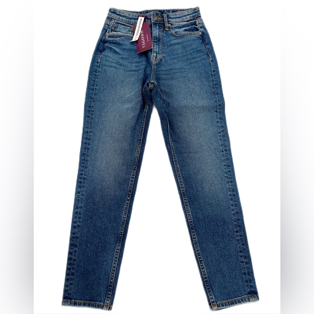 VIGOSS | Womens Friday Tapered Boyfriend High Rise Denim Blue Jeans NWT SIZE 24 - Picture 3 of 8